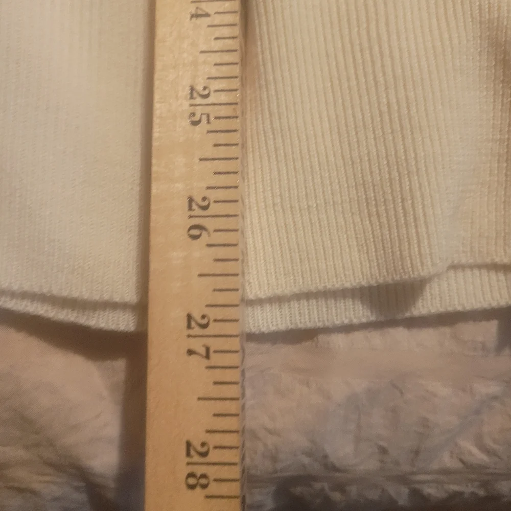 Vintage Pendleton merino wool thin mock neck sweater ivory Sz XL